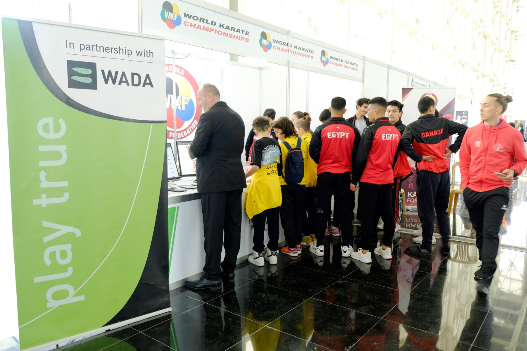 CLEAN SPORT STAND ORGANIZED AT THE WORLD KARATE CHAMPIONSHIP